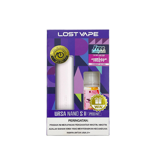 Bundle Kit Lostvape Ursa Nano S II X American Fruity Strawberry 12MG 15ML