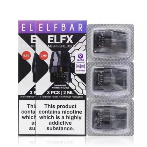 ELFBAR ELF X Replacement Pods Dual Mesh 2ML (3pcs/pack)