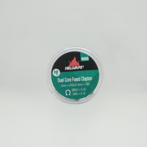 [11074] HELLVAPE NI80 DUAL CORE FUSED CLAPTON (10pcs/box)